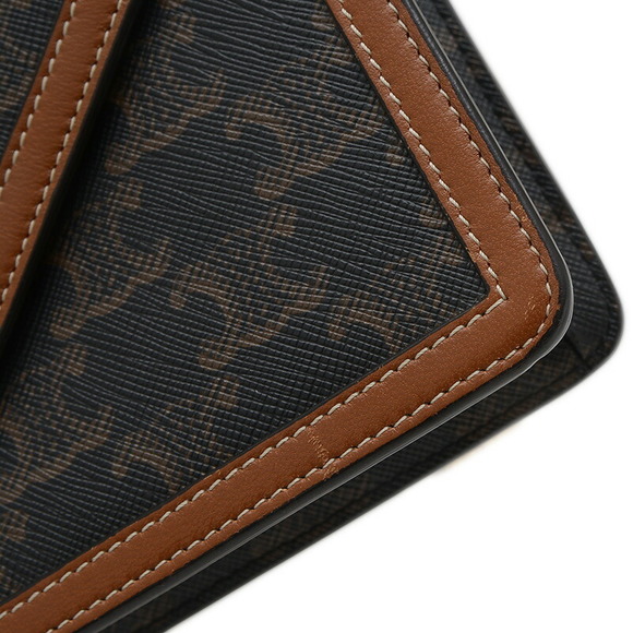 Celine Tan Calf Triomphe Chain Leather Margot Wallet Canvas - Picture 7 of 7